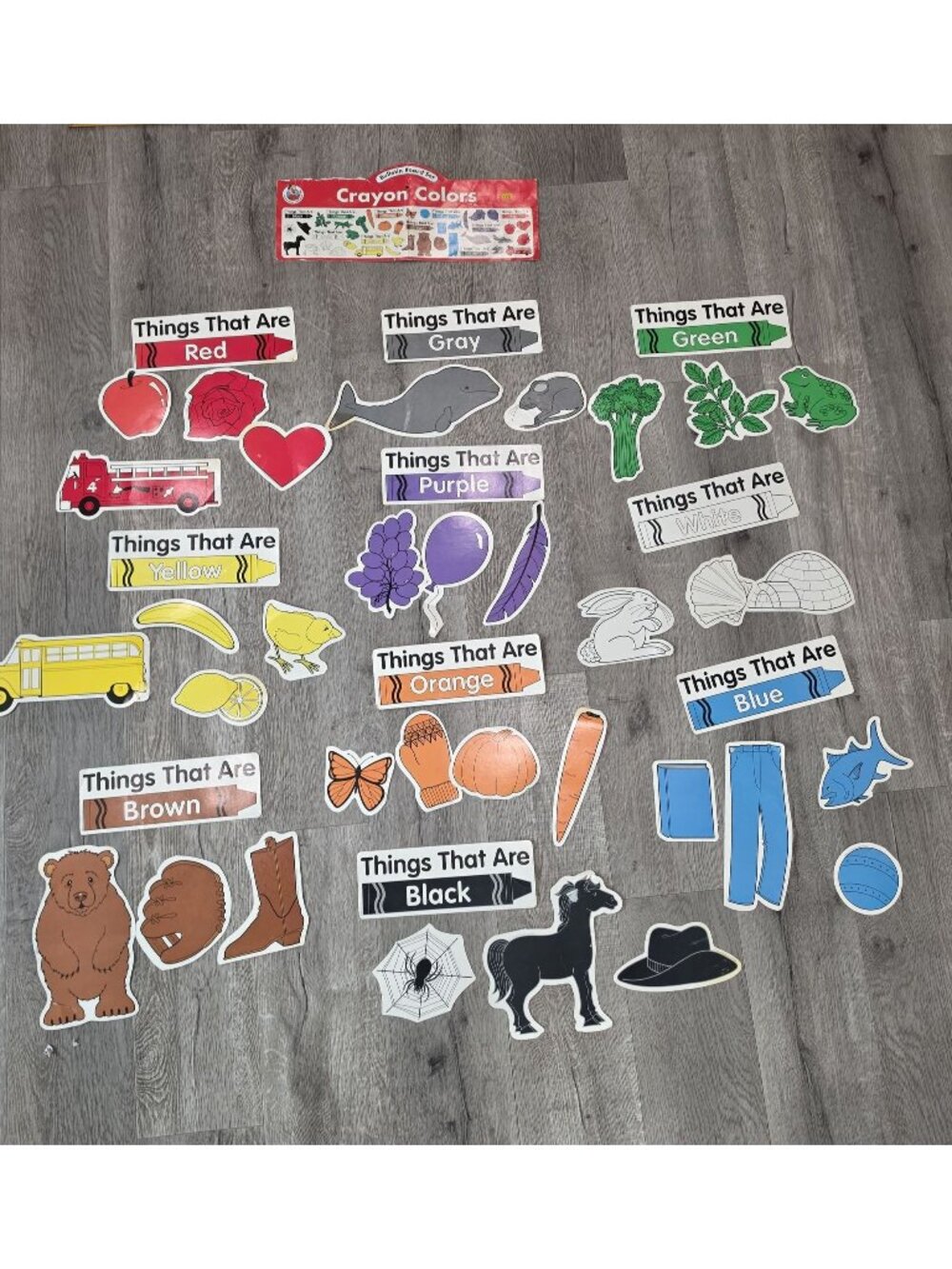 Crayola-Themed Color Learning Cards Set For Kids bulletin board gamr toy paper